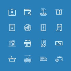 Fototapeta premium Editable 16 retail icons for web and mobile