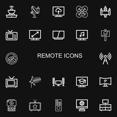 Editable 22 remote icons for web and mobile