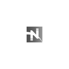 Square N logo letter design