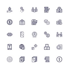 Editable 25 bet icons for web and mobile