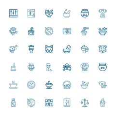 Editable 36 bowl icons for web and mobile