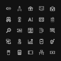 Editable 25 website icons for web and mobile