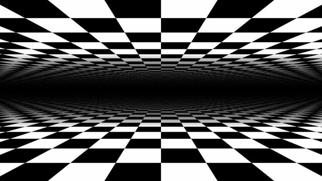 Abstract CGI motion background with moving checkered surfaces in perfect seamless loop (full HD 1920x1080, 30 fps).