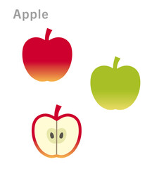 Apple cut icons vector illustration
