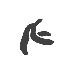 Banana peel vector icon. filled flat sign for mobile concept and web design. Peel of banana glyph icon. Symbol, logo illustration. Vector graphics