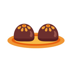 happy raksha bandhan celebration with sweet food