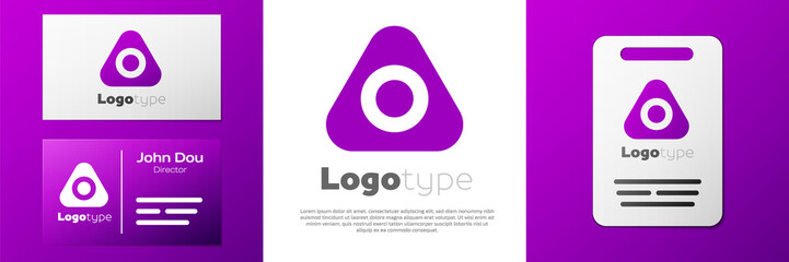 Fototapeta premium Logotype Sewing chalk icon isolated on white background. Logo design template element. Vector Illustration.