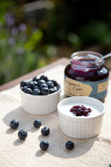 ブルーベリー / ブルーベリージャムとヨーグルト