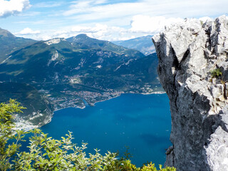 Góry krajobraz jezioro Włochy - obrazy, fototapety, plakaty