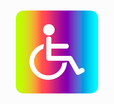 handicap or wheelchair person symbol, vector illustration