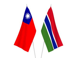 Taiwan and Republic of Gambia flags