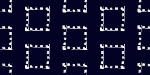 White on luxury blue color modern hand drawn pattern. For fabric and textile, wallpaper, packaging.