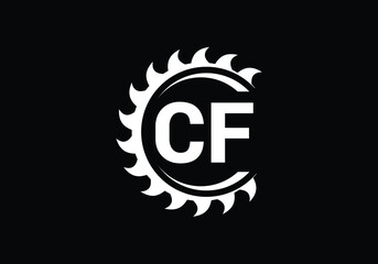 Initial Monogram Letter C F Logo Design Vector Template. C F Letter Logo Design