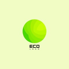 Green eco-friendly logo with leaf patterns for business, natural logo, green abstract logo