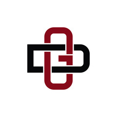 Letter GD logo icon design vector. monogram logo vector illustration