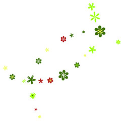 Cute Floral Pattern with Simple Small Flowers for Greeting Card or Poster. Naive Daisy Flowers in Primitive Style. Vector Background for Spring or Summer Design.
