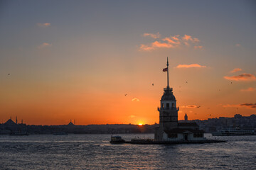 Maidens Tower in istanbul, Turkey