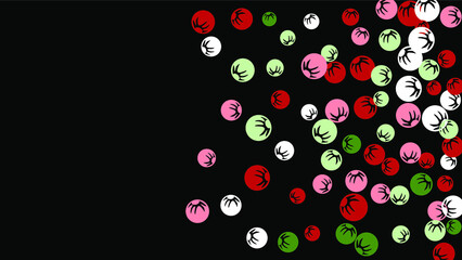 Feminine Floral Pattern with Simple Stylized Berries for Greeting Card or Poster. Naive Daisy Berries in Primitive Style. Vector Background for Spring or Summer Design.
