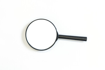  Magnifying glass on white background.