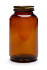 medicine vial can jar isolated on white background