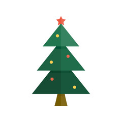 Christmas Trees Modern Flat Design. Use for Leaflets, Posters, Business Cards or any Web Project.