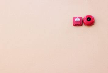 Fire alarm bell on the wall