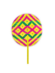  fan colorful isolated on white background