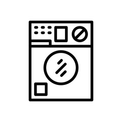 washing machine icon in line style. vector illsutration for graphic design, website, UI isolated on white background. EPS 10