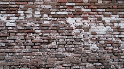 
Brick wall of a building. Defocused blurred background for web design.