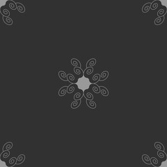 Seamless pattern with spirals. Dark grey and Light grey. Vector.	