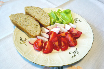 Plate full of healthy food