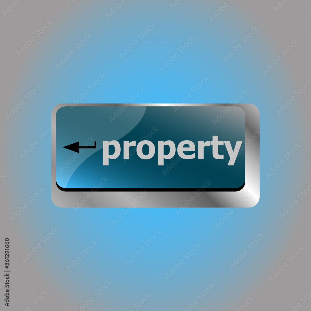 Aufkleber computer keyboard key with company button. business concept