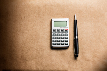 Concept of calculator math finance control