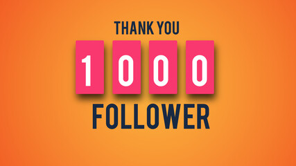 Thank you 1000 followers. illustration