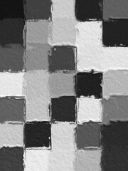 Monochrome square pattern background. Picture for creative wallpaper or design art work. Backdrop have copy space for text.