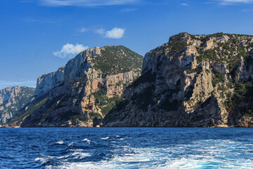Fototapeta na wymiar La costa del Golfo di Orosei in Sardegna.
