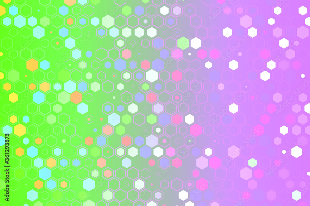 Poster science and technology concept. abstract tech backdrop consisting of hexagonal elements and dots. di