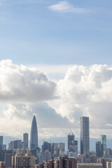 Fototapeta na wymiar timelapse of clouds over city
