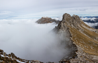 Alpen im Nebel