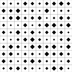 Seamless rhombus rhomb pattern. Abstract regular monochrome background. Vector texture.