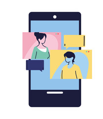 man and woman in a chat conversation