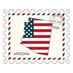 Fototapeta premium Arizonapostagestamp