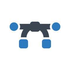 Anchor icon - vector illustration . path, point, bezier, tool, icons .