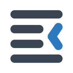 Increase paragraph icon - vector illustration . indent, text, format, typography, font, icons . 