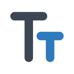 Edit text icon - vector illustration . caps, font, typography, edit, small, icons .