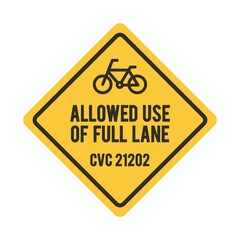 Obraz premium Bicycles allowed use of full lane sign