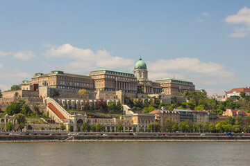 Fototapeta na wymiar View of Buda Castle in Budapest. Hungary
