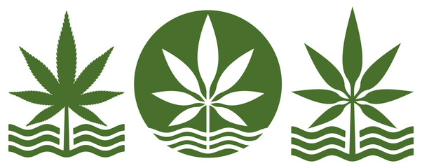 Hydroponic Marijuana / Hemp vector icon