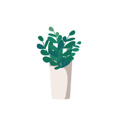 Houseplant cartoon vector illustration