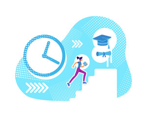 Accelerated learning program flat concept vector illustration